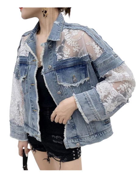 Jean lace jacket
